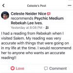 Celeste Review Rebekah Lee Ives Psychic Medium