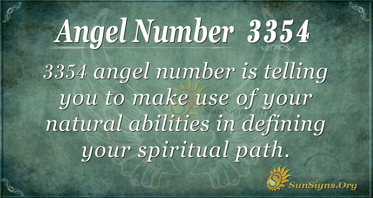 ANGEL NUMBER 3354