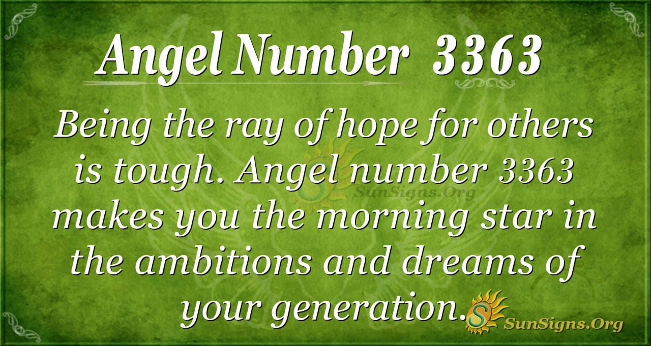 ANGEL NUMBER 3363