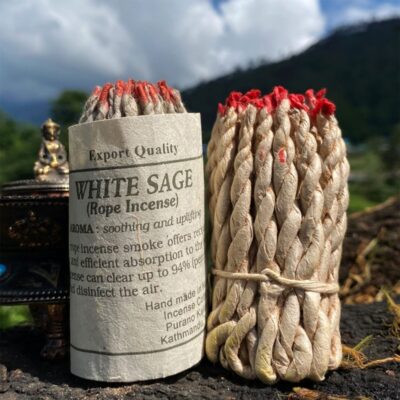 40 Traditional Handmade White Sage Incense Ropes for Purifying and Meditation