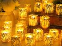 Set of 12 Decorative Tealight Candles