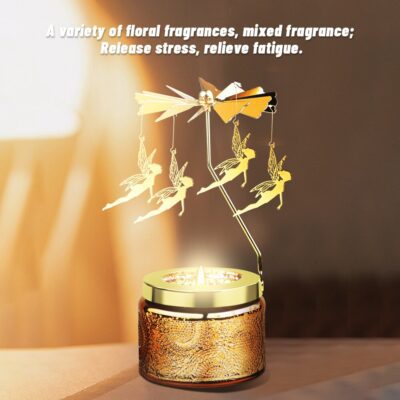 Rotating Aromatherapy Scented candles with 100% Natural Essential Oils and Soy wax