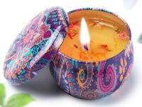 6Pc Decorative Leaf Filigree Candle Holders