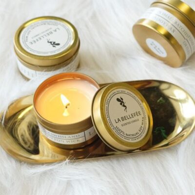 Handmade All Natural Soy Wax Aromatherapy Candle In Decorative Travel Tin
