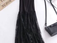 Silk Knitted Silk Dungaree Dress Slip Dress Lace Underskirt Nightdress 2021 New Fashion Women's Clothing