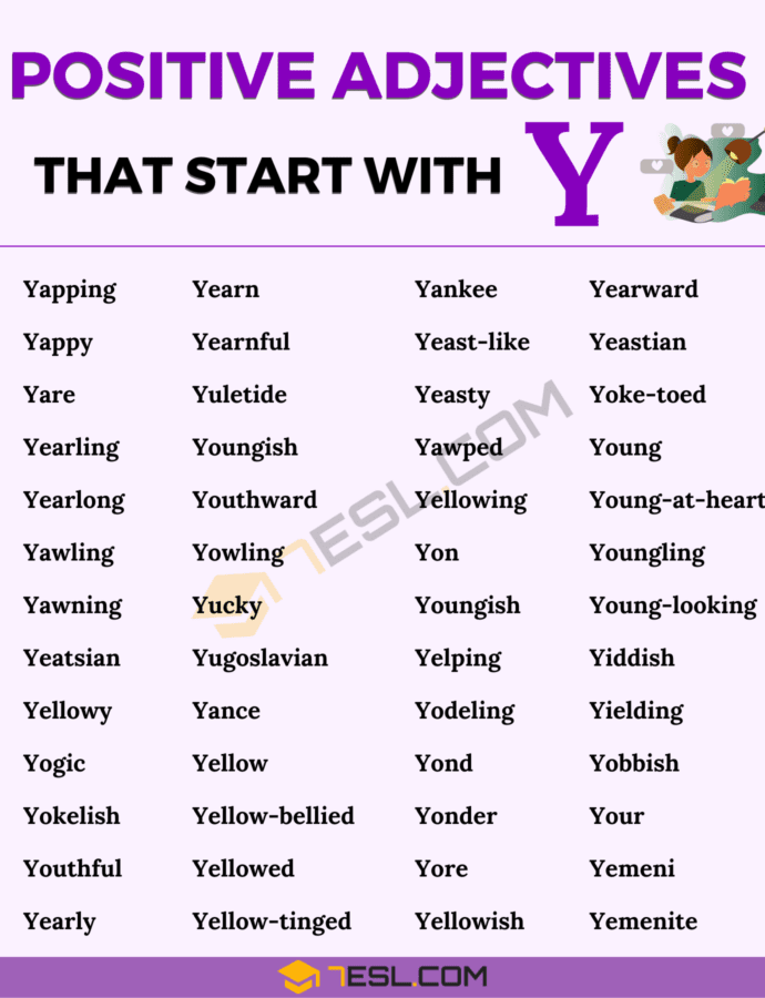 Positive Words That Start With Y