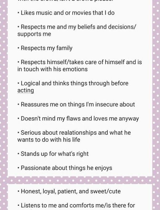 The Boyfriend and Girlfriend Checklist
