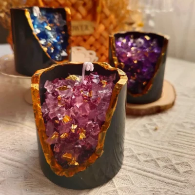 Amethyst Crystal Aromatherapy Soy Wax Candle