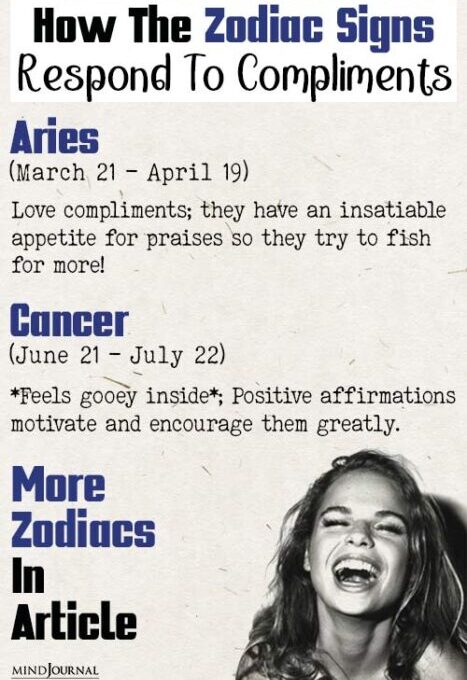 How The Zodiac Signs React To A Compliment