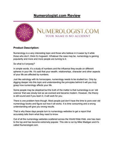 Numerologist Review