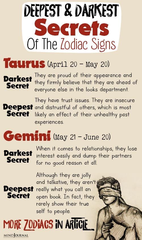 The Darkest Secrets According to Each Zodiac Sign