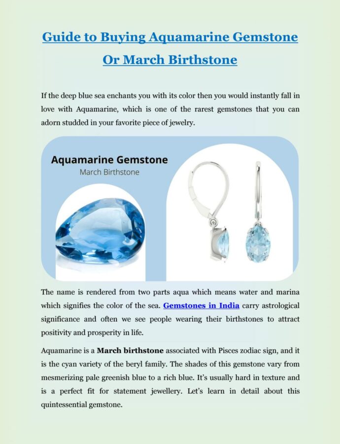 March Birthstone Guide